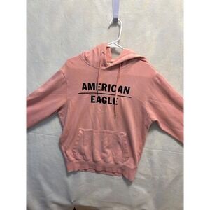 American Eagle Super Soft Pink Hoodie Sweatshirt With Kangaroo Pocket Size S